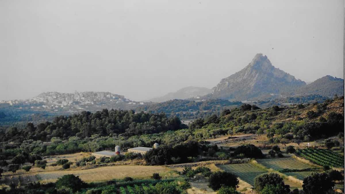 Horta de Sant Joan i la muntanya de Santa Bàrbara